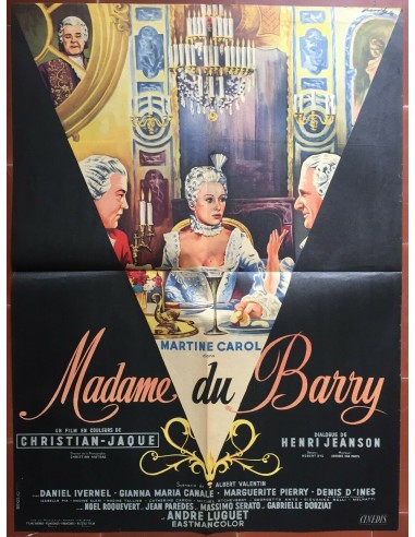 Affiche MADAME DU BARRY Christian-Jaque MARTINE CAROL Daniel Ivernel 60x80cm Venez acheter