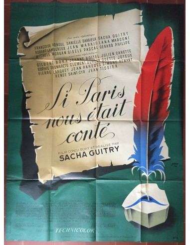 Affiche SI PARIS NOUS ETAIT CONTE Gérard Philipe SACHA GUITRY Darrieux 120x160cm pour bénéficier 