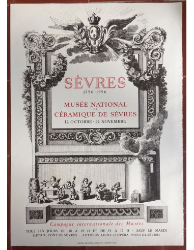 Affiche Exposition SEVRES Musée National de Céramique de Sèvres MOURLOT 1956 outlet