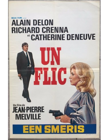 Affiche Belge UN FLIC Jean-Pierre Melville ALAIN DELON Catherine Deneuve pas cher