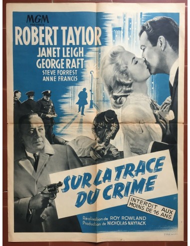 Affiche SUR LA TRACE DU CRIME Rogue Cop ROBERT TAYLOR Film-Noir 60x80cm la colonne vertébrale