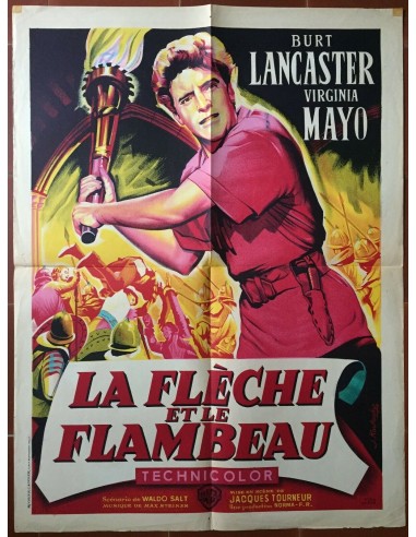 Affiche LA FLECHE ET LE FLAMBEAU Flame and the arrow BURT LANCASTER J. Tourneur Jusqu'à 80% De Réduction