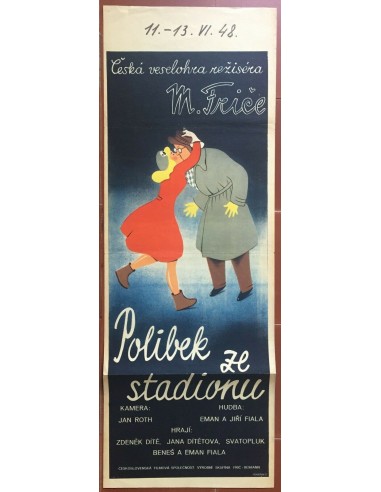 Affiche Tchèque A KISS FROM THE STADIUM Polibek ze Stadionu ZDENEKK DITE 1948 pas chere