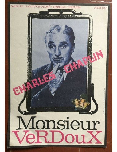 Affiche Tchèque MONSIEUR VERDOUX Mady Correll CHARLES CHAPLIN Les magasins à Paris et en Île-de-France