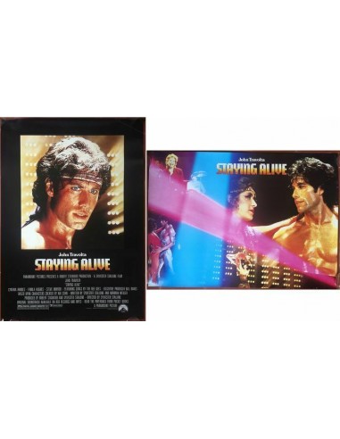 2 Affiches américaines STAYING ALIVE Sylvester Stallone JOHN TRAVOLTA 60x84cm ou a consommer sur place