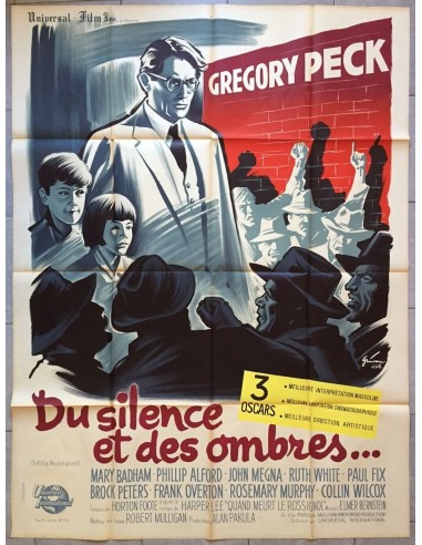 Affiche DU SILENCE ET DES OMBRES To Kill a Mockingbird GREGORY PECK 120x160cm destockage