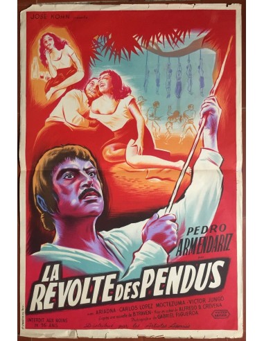 Affiche LA REVOLTE DES PENDUS Alfredo B. Crevena PEDRO ARMENDARIZ Mexique 40x60 JUSQU'A -70%! 