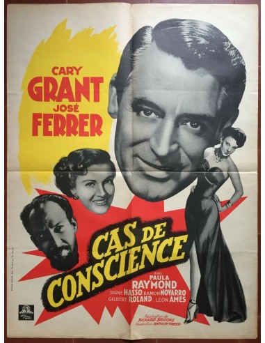 Affiche CAS DE CONSCIENCE Crisis CARY GRANT José Ferrer PAULA RAYMOND 60x80cm vente chaude votre 