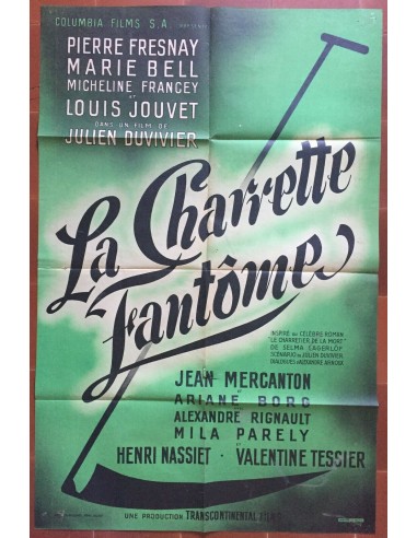 Affiche LA CHARRETTE FANTOME Louis Jouvet PIERRE FRESNAY Marie Bell 80x120cm d'Europe débarque