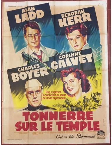 Affiche TONNERRE SUR LE TEMPLE Thunder in the east ALAN LADD Kerr 120x160cm * 50-70% off 