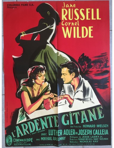 Affiche L'ARDENTE GITANE Hot Blood JANE RUSSELL Cornel Wilde 60x80cm 1956 Voir les baskets