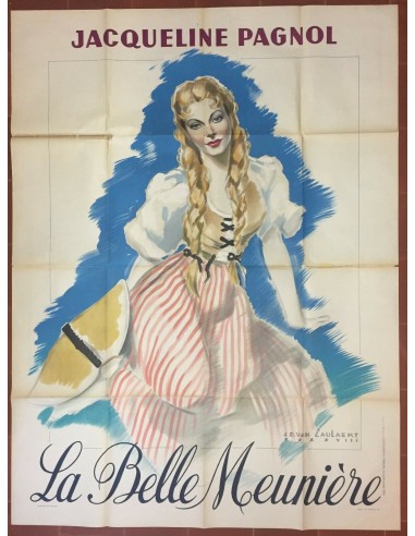 Affiche LA BELLE MEUNIERE Marcel Pagnol JACQUELINE PAGNOL Tino Rossi 120x160cm soldes