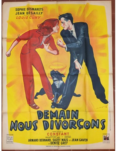 Affiche DEMAIN NOUS DIVORCONS Sophie Desmarets JEAN DESAILLY René Péron 120x160* outlet