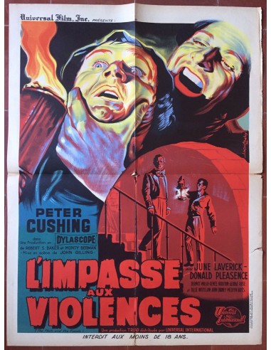 Affiche L'IMPASSE AUX VIOLENCES The Flesh and the fiends PETER CUSHING 60x80cm * en ligne