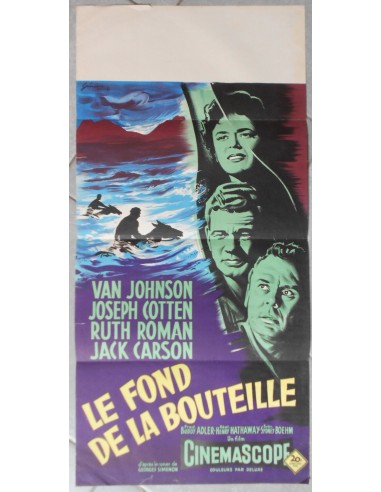 Affiche LE FOND DE LA BOUTEILLE Bottom of the Bottle SIMENON Van Jonhson 40x80cm shop