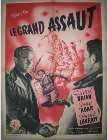 GRAND ASSAUT David Brian JOHN AGAR Frank Lovejoy  60x80cm 1950 pour bénéficier 