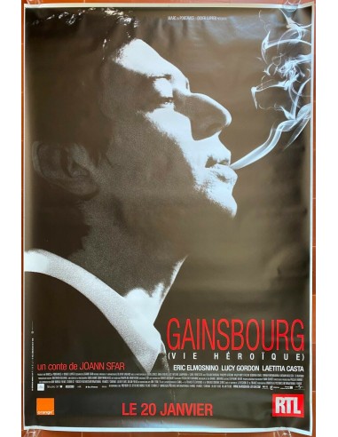 Affiche roulée GAINSBOURG (VIE HEROIQUE) Laetitia Casta ERIC ELMOSNINO prév. pas cher chine