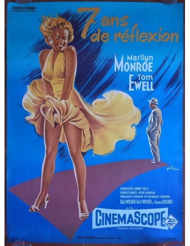 Affiche SEPT ANS DE REFLEXION Seven Year itch MARILYN MONROE 60x80cm Profitez des Offres !