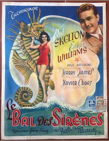 Affiche Belge LE BAL DES SIRENES Bathing Beauty ESTHER WILLIAMS Red Skelton Véritable concentré