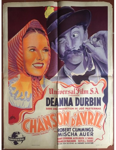 Affiche CHANSON D'AVRIL Spring parade DEANNA DURBIN Robert Cummings 60x80cm shop