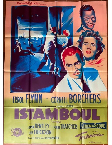 Affiche ISTAMBOUL Istanbul ERROL FLYNN Turquie JOSPEH PEVNEY Film-Noir 120x160cm Comment ça marche