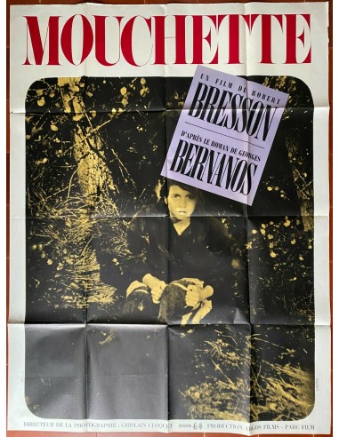 Affiche MOUCHETTE Nadine Nortier ROBERT BRESSON Georges Bernanos 120x160cm rembourrage situé sous