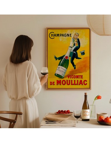 Affiche "Champagne Vicomte de Moulliac" offre 