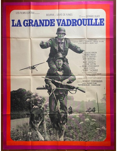 Affiche LA GRANDE VADROUILLE Bourvil LOUIS DE FUNES Gérard Oury 120x160cm 1966 français