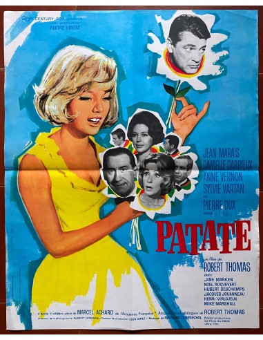 Affiche PATATE Jean Marais SYLVIE VARTAN Danielle Darrieux 43x54cm 1964 commande en ligne