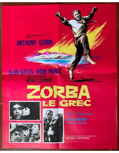 Affiche ZORBA LE GREC Michael Cacoyannis ANTHONY QUINN Irene Papas 43x54cm shop