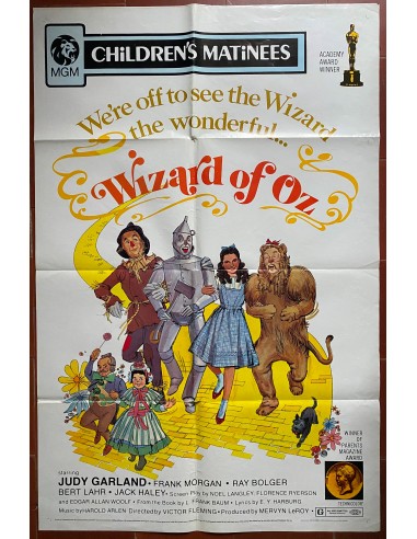 Affiche américaine LE MAGICIEN D'OZ Wizard of Oz JUDY GARLAND Victor Fleming 1972 outlet