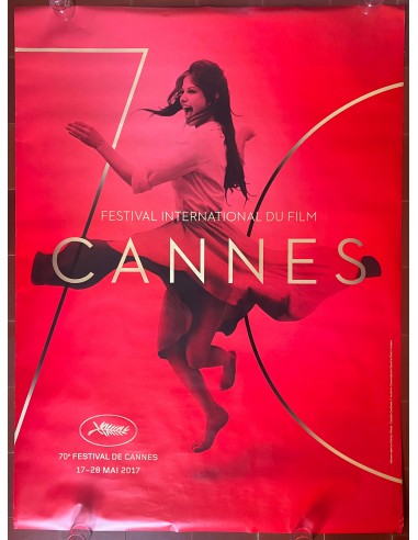 Affiche roulée 70ème FESTIVAL DE CANNES 2017 Claudia Cardinale 120x160cm plus qu'un jeu 