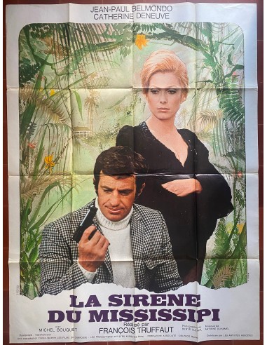 Affiche LA SIRENE DU MISSISSIPI Catherine Deneuve JEAN-PAUL BELMONDO 120x160cm 1969 offre 