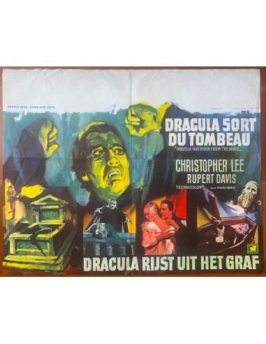 Affiche belge DRACULA ET LES FEMMES has risen from the grave CHRISTOPHER LEE 1968 soldes