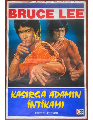 Affiche originale cinéma turque BRUCE LEE Kasirga Adamin Intikami ARTS MARTIAUX Karate 68x101cm 80's Venez acheter