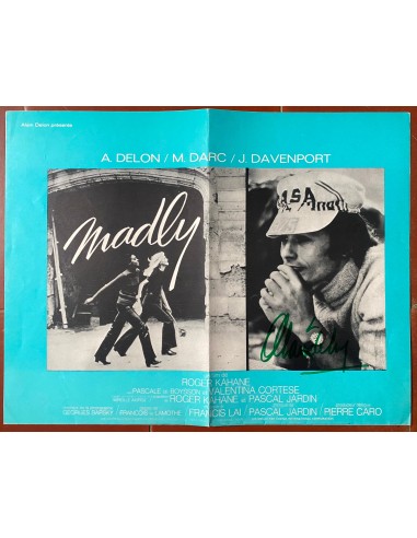 Dossier de presse MADLY avec autographe ALAIN DELON 1970 destockage