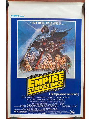 Affiche belge L'EMPIRE CONTRE-ATTAQUE Star Wars HARRISON FORD Carrie Fisher 1980 en ligne